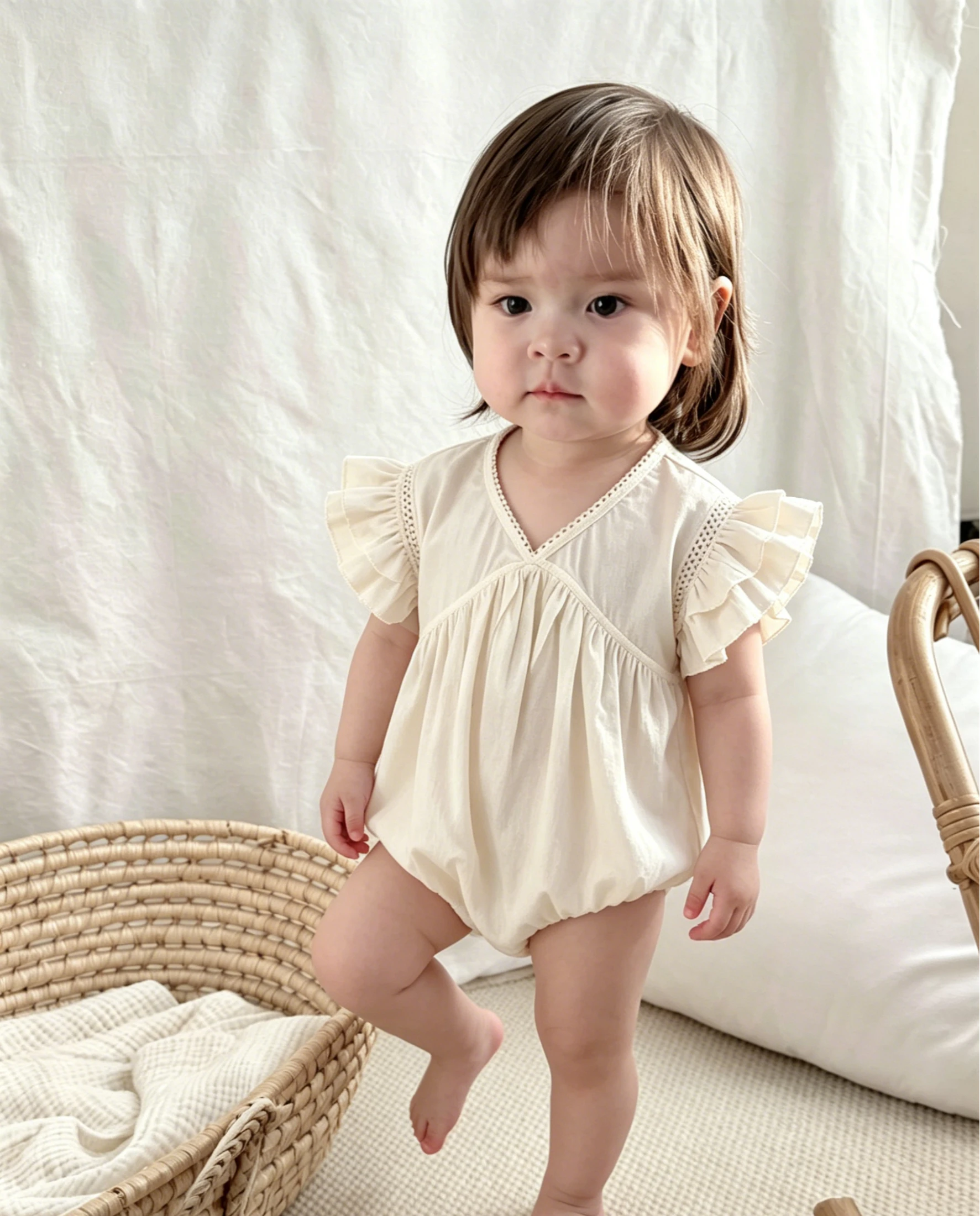 Baby Comfortable Sweet Lace Romper 2026 New Girls Fashionable Casual Cute Princess Romper