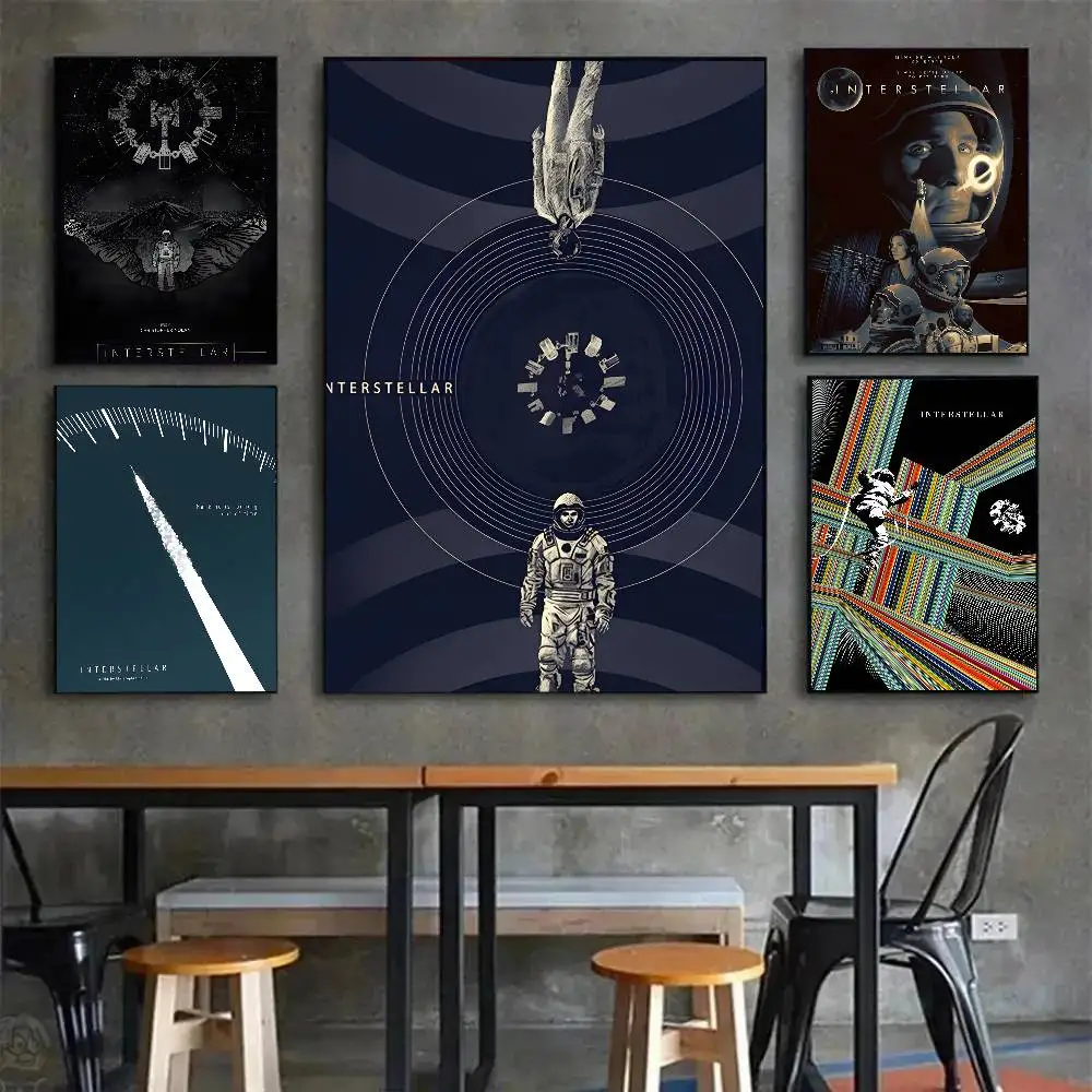 ملصق فني لفيلم بين النجوم مع مطبوعات هدية تزيين غرفة النوم وغرفة المعيشة #4