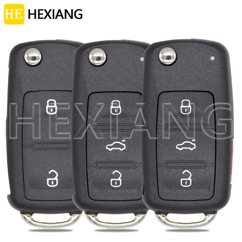 HE 2/3/4 Button Car Key Shell For VW Volkswagen Golf Polo Passat Beetle Tiguan Jetta Caddy Eos Bora Toledo Sagitar Skoda Seat