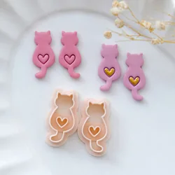 Cat Polymer Clay Cutters Valentines Day Style Cutters Animal Shape Cutters Polymer Clay Earring Cutter Jewelry Making Clay Tools