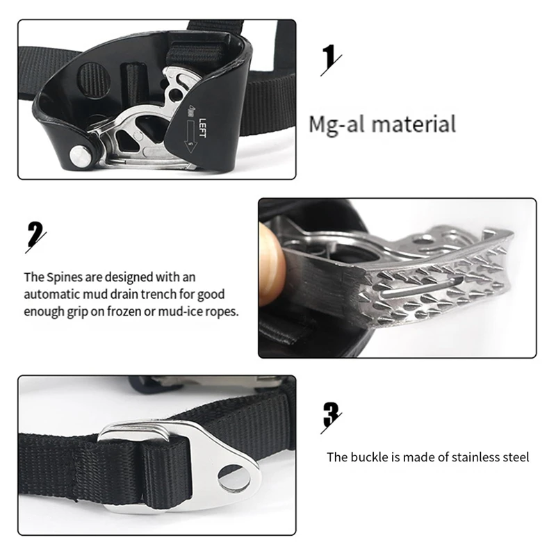 NALFI-معدات تصاعد القدم اليسرى لتسلق الصخور شجرة تزوير تسلق الجبال أداة تسلق الصخور