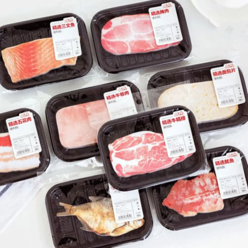 Students Gift for Home Office Notepad Memo Pad Simulation Fish Meat Sticky Notes Self-Adhesive Pads School Stationery Supplies