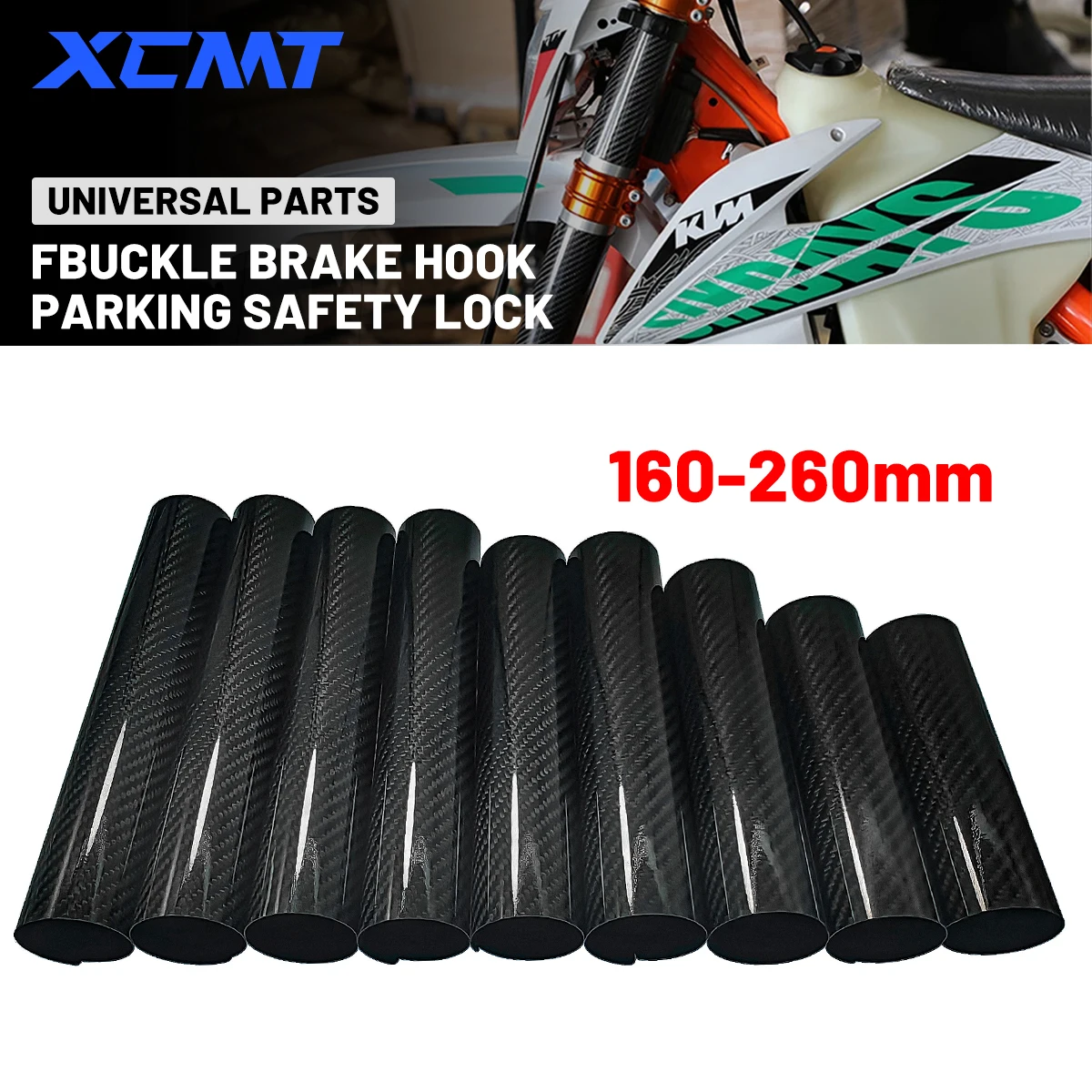 

motorcycles accessories 160-260MM Carbon Fiber Adjustable Front Fork Shock Guard Protector For KTM YAMAHA HONDA Dirt Bike Parts