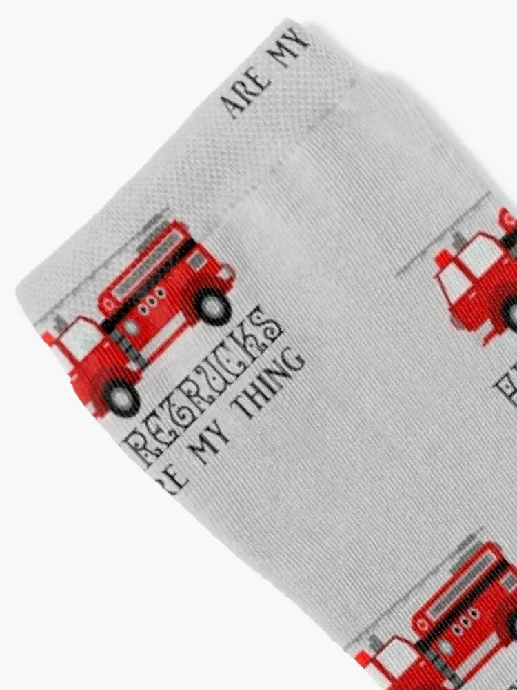 Firetrucks are my thing Socks aesthetic winter gifts hiphop floral Luxury Woman Socks Men's