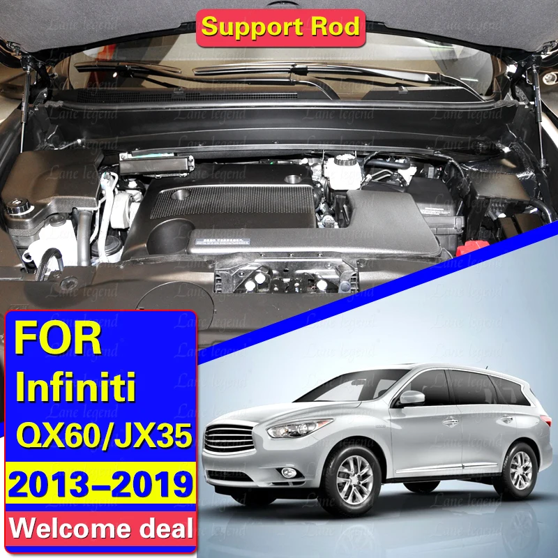 Ammortizzatori per cofano auto per Infiniti QX60 JX35 2013-2019 11,75 pollici 654703 JA0A Il sollevamento del cofano anteriore supporta ammortizzatori, molle a gas