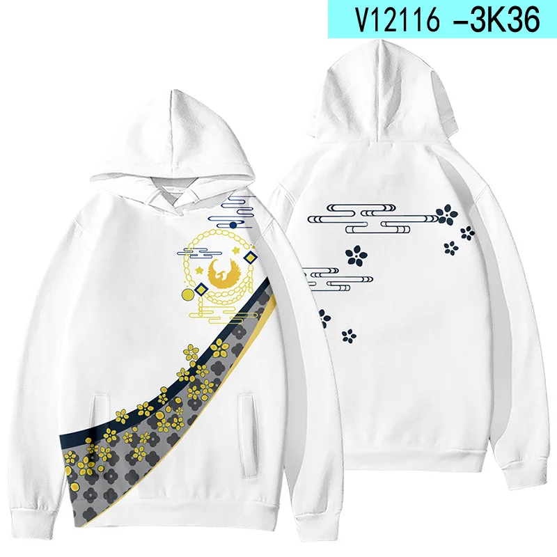 Anime Touken Ranbu Cosplay Costume Mikazuki Munechika Kashuu Kiyomitsu Kogitsunemaru Unisex 3D Hoodies Zipper Hooded Sweatshirts