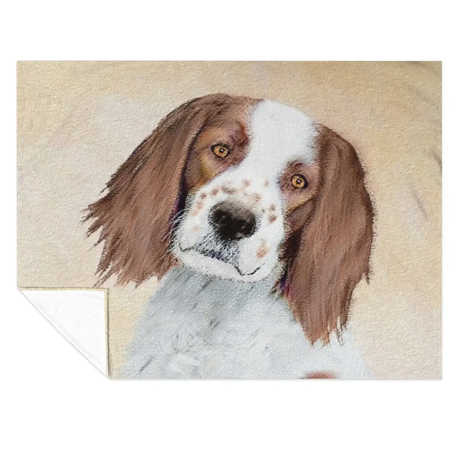 

Irish Red and White Setter Painting - Original Art Throw Blanket Flannel Multi-Purpose Retros Sofa Blankets