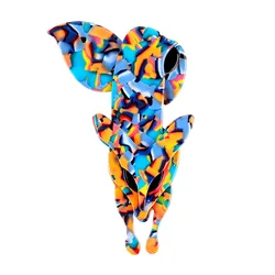 FishSheep Trendy Big Acrylic Running Fox Cat Brooches for Women Lovely Animal Brooch Pins Collections Casual Party Jewelry Gifts