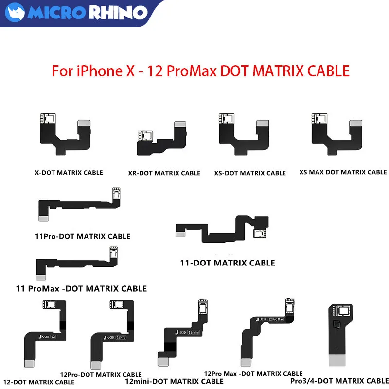 JC Dot Matrix Cable for iPhone Face ID Testing Write for iPad Pro 3 4 Repair Move Higher or Lower 12 Mini 11 Pro XR XS X MAX