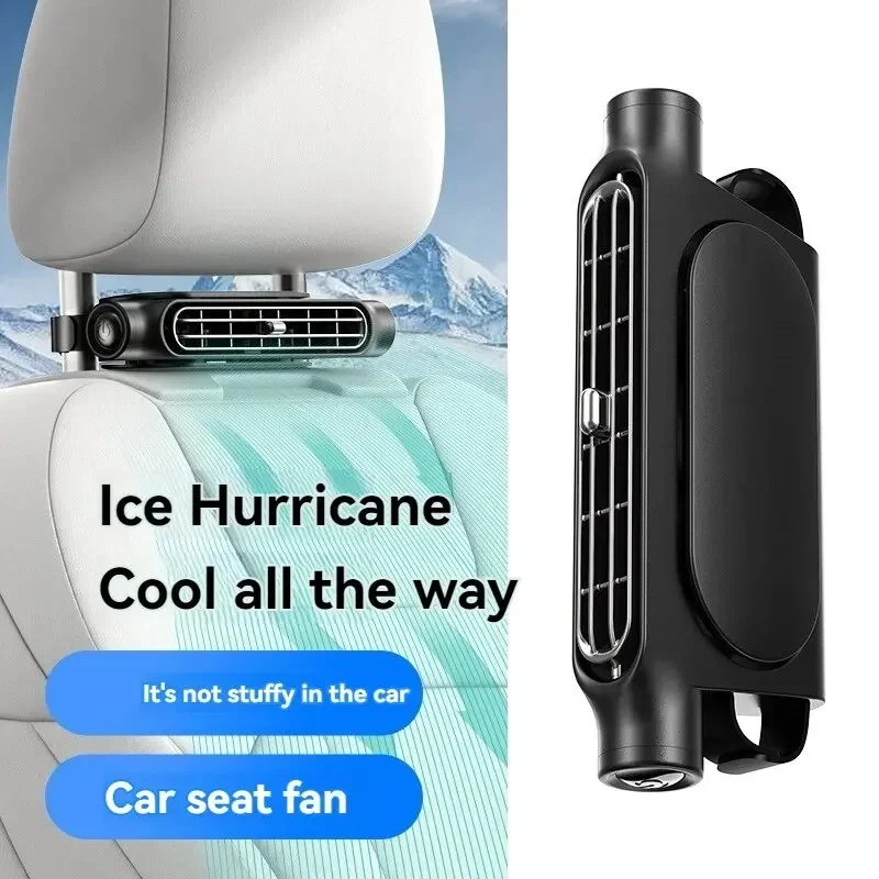 Car Headrest Cooling Air Fan 3 Speeds Adjustable Seat Headrest Fan USB Powered Car Seat Cooling Fan Summer Car Accessories