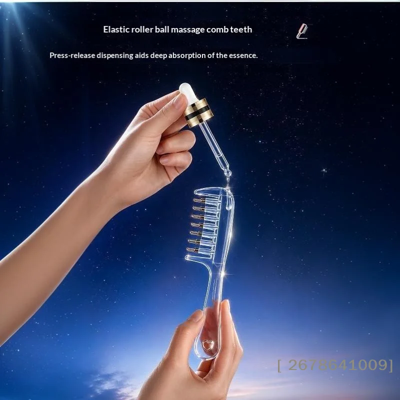 〔L〕Scalp Liquid Guide Comb Mini Portable Head Applicator Hair Care Comb Anti-Static Scalp Nourish Hair Guide Comb 1PC