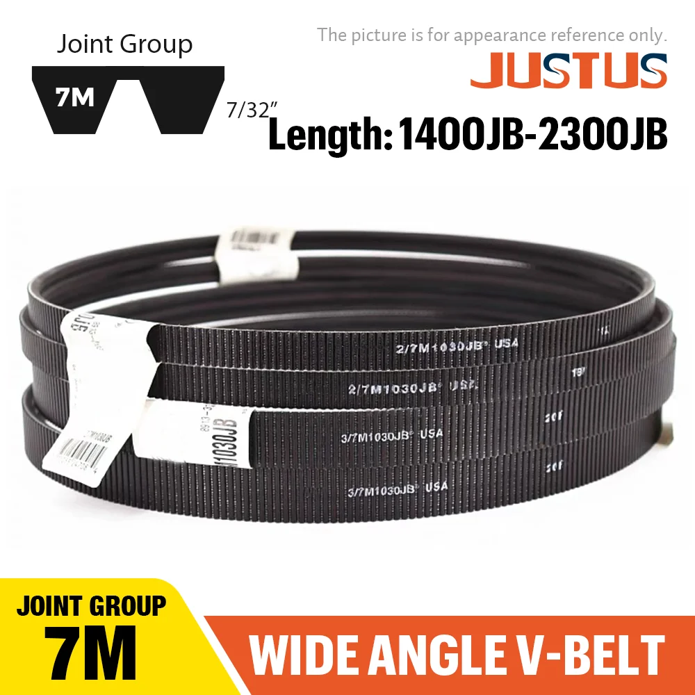 

GATES Wide angle V-belt Joint Group 2/7M 1400JB to 3/7M 2300JB For Harbor Freight Lathe Drive Belt Transmission Triangle Belt