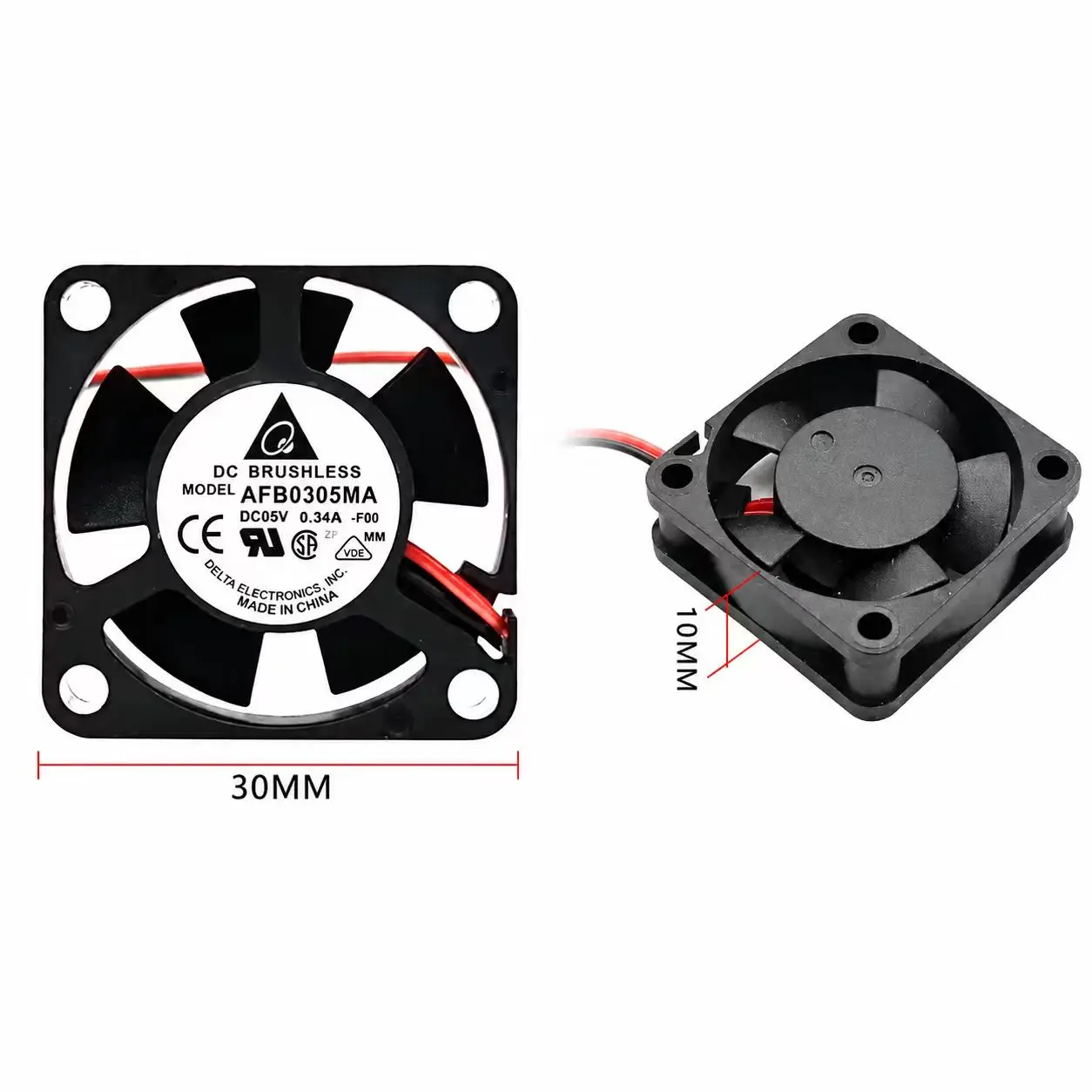 Original For Delta AFB0305MA 5V 0.34A 3010 30x30x10mm High Airflow Micro Brushless Cooling Fan for Mini PC TV Box Heatsink