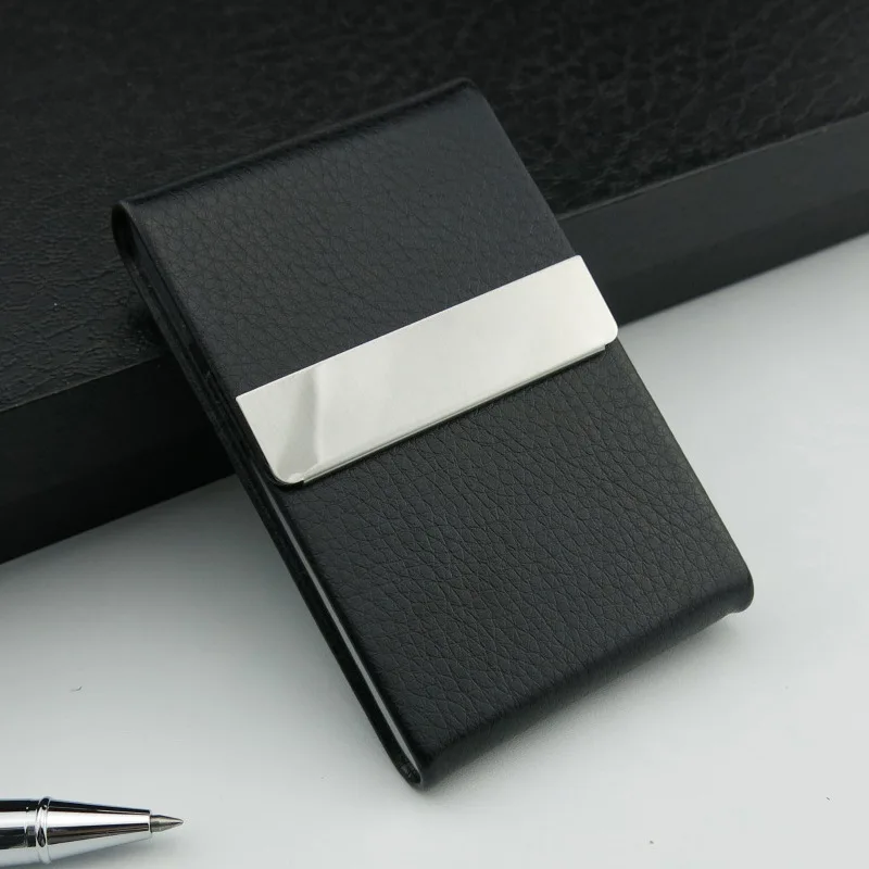 Business Bank Enterprise Creative Business Card Box, Stainless Steel Laser Engravable LOGO Metal Business Card Box