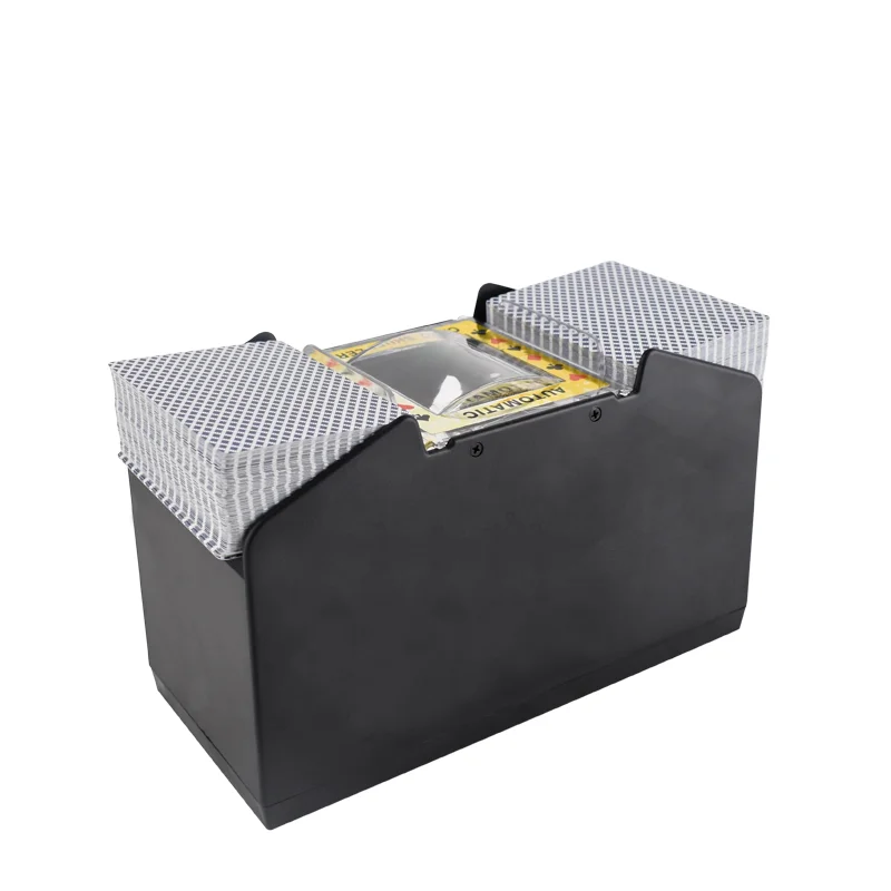 High Quality 1- 4 Deck Plastic Automatic Poker Shuffler Casino Playing Card Shuffler view 3