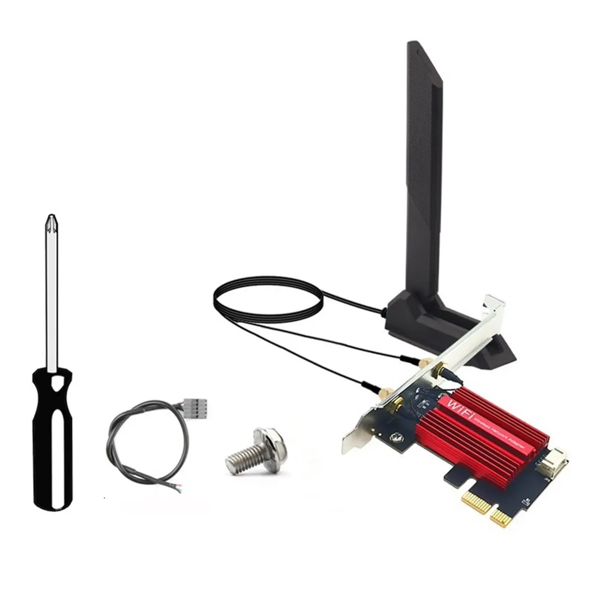 [VALUE PACK]WiFi6 AX200 Bluetooth 5.2 Dual Band 2.4G/5GHz WiFi Card 802.11AX PCI Express Wireless Network Adapter for PC