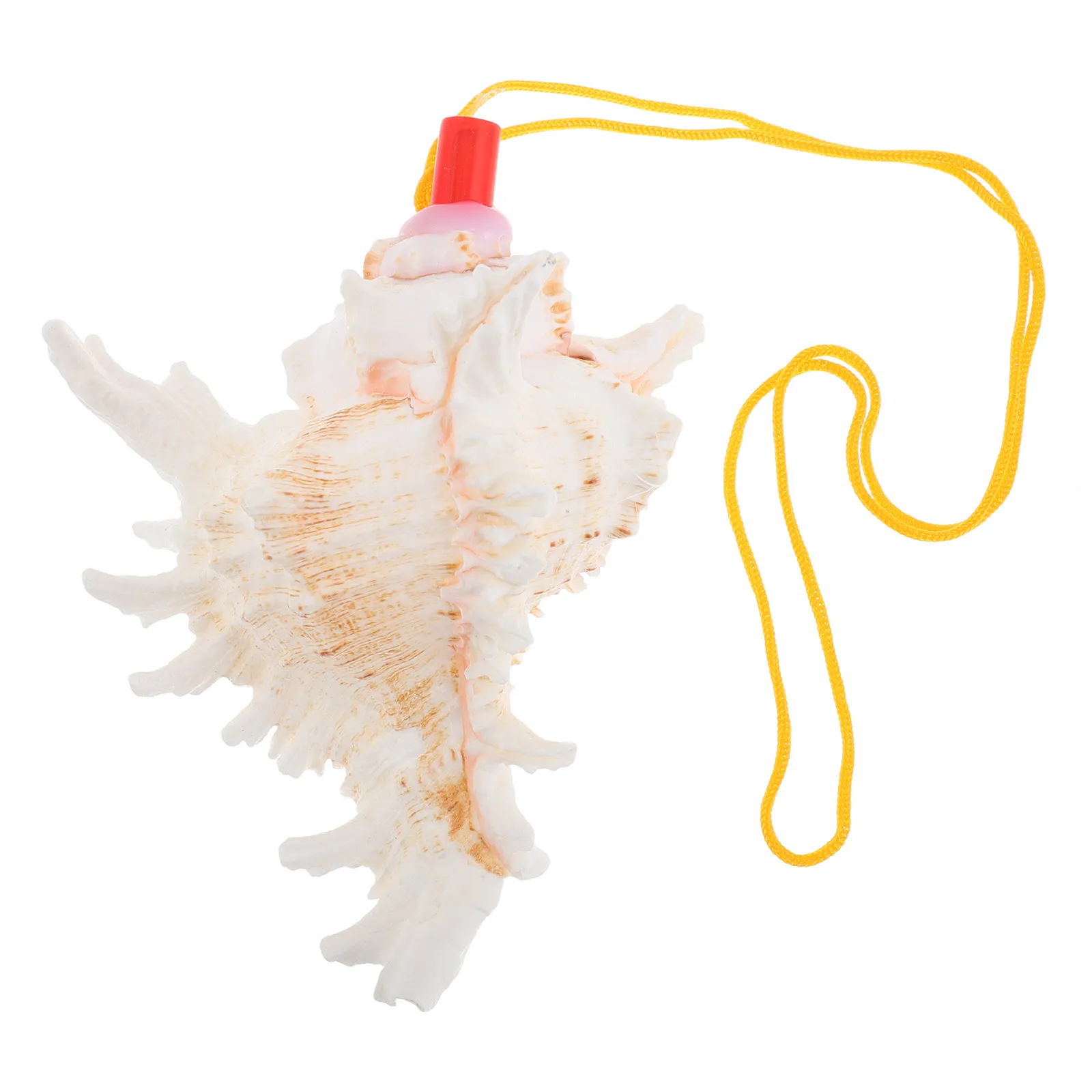 Large Natural Conch Shell Horn Whistle Decorative Conch Shaped Functional Noise Maker for Beach Parties Home Decor Outdoor
