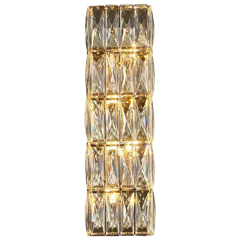 

Luxury crystal wall lamp, villa living room, dining room, bedroom, corridor, background wall lamp