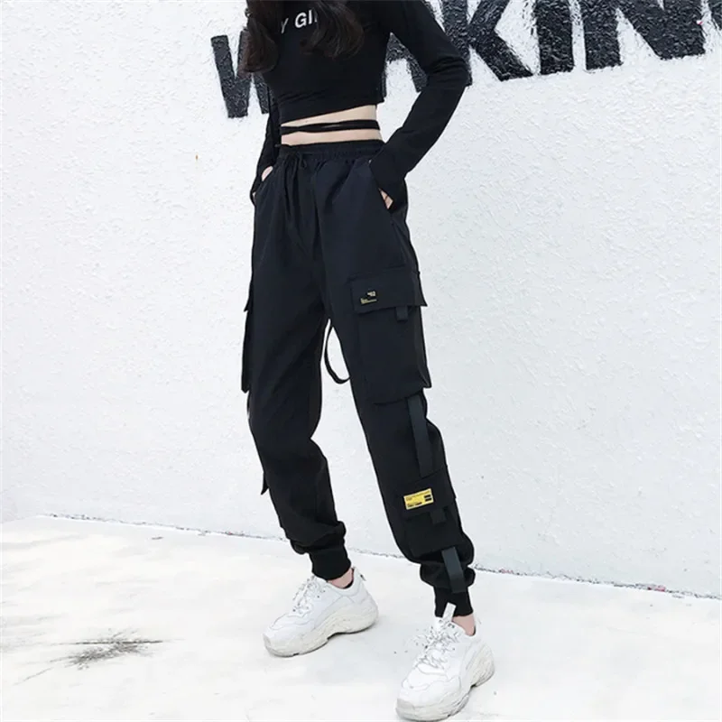 New Big Pockets Cargo Pants Women High-waisted Loose Streetwear Pants Baggy Tactical Trouser Hip Hop High Quality Joggers Pants