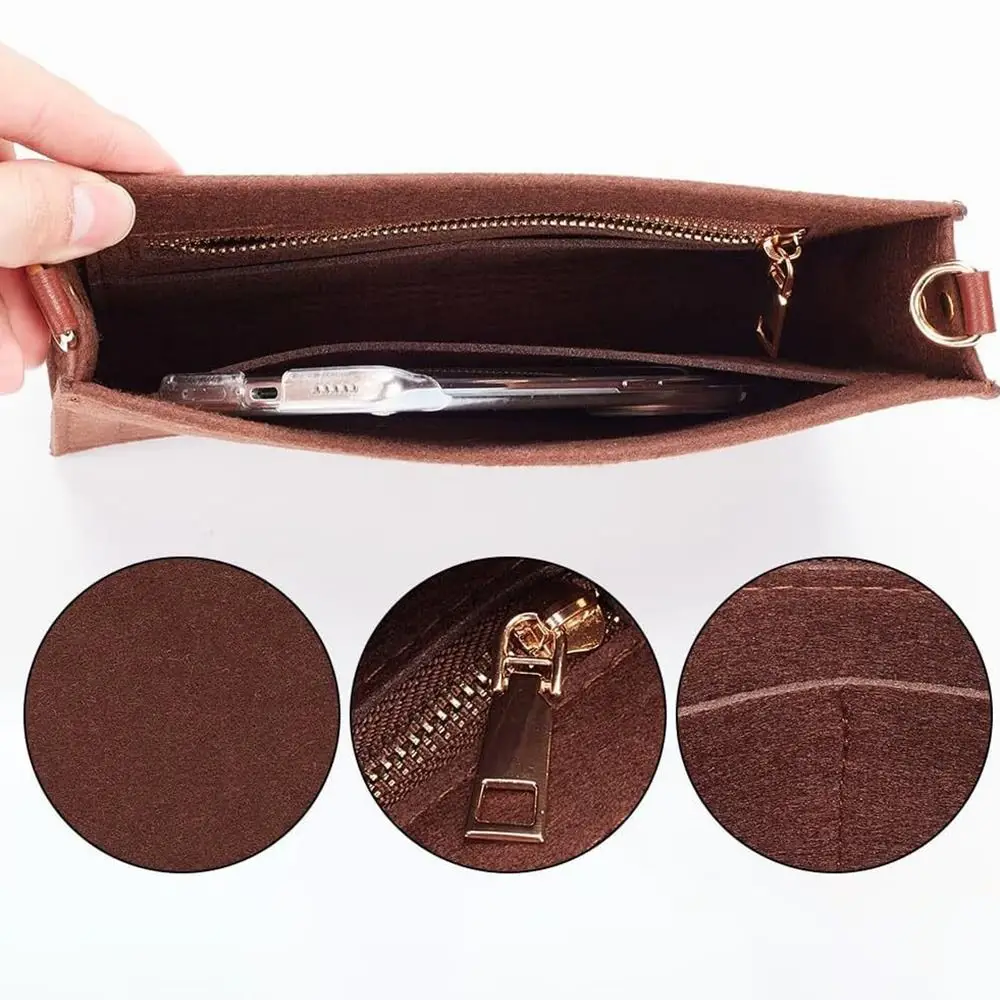 

Portable Felt Handbag Insert Bag Bag Support Cosmetic Storage Internal Bag Organization Purse Liner For LV 19/26