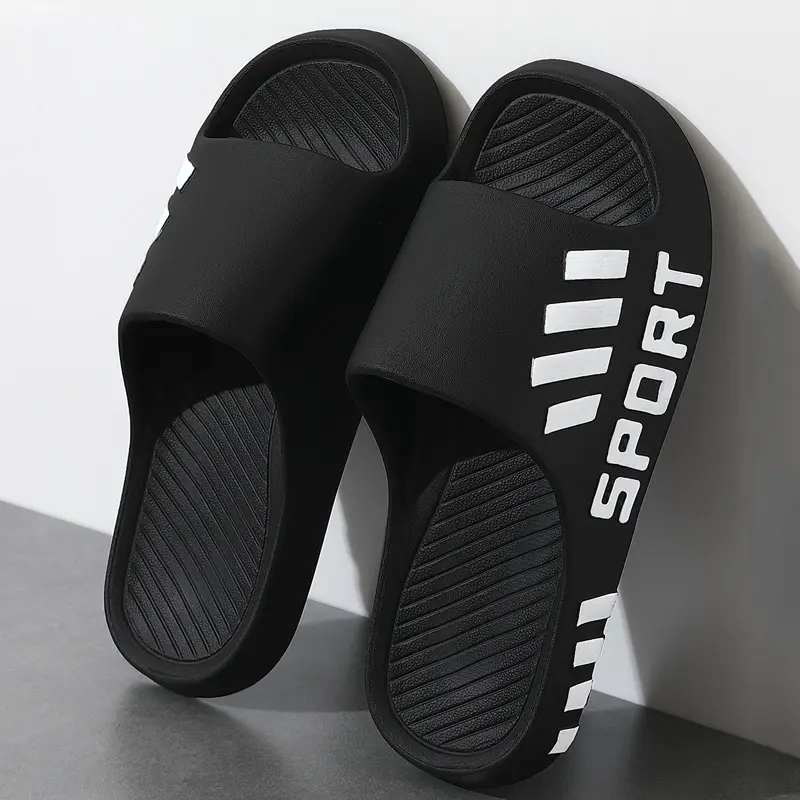 Chinelos de moda de verão para homens sandálias ao ar livre indoor praia flip flop sola grossa masculino slides verão antiderrapante chinelo de chuveiro