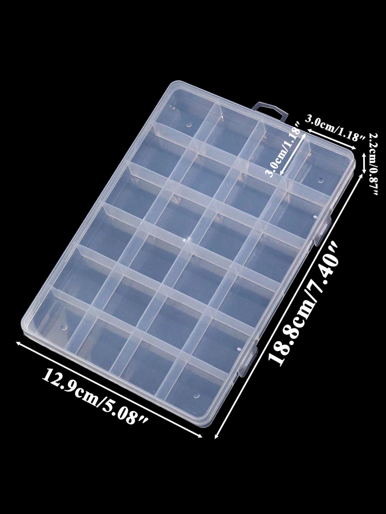 1PC ネイルアートクリアプラスチック収納ボックスオーガナイザー、工芸品、ジュエリー、爪、ビーズ、DIY 用品用の小さな部品収納ケース