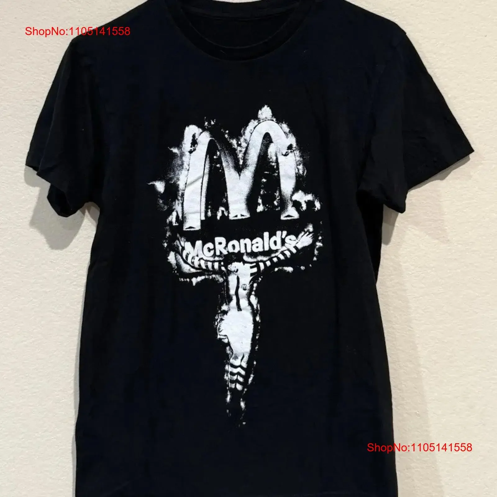 Falling In Reverse Unhappy Meal Exclusive T Shirt Size Small Black vintage Washed Soft Comfortable homme Breathable graphic