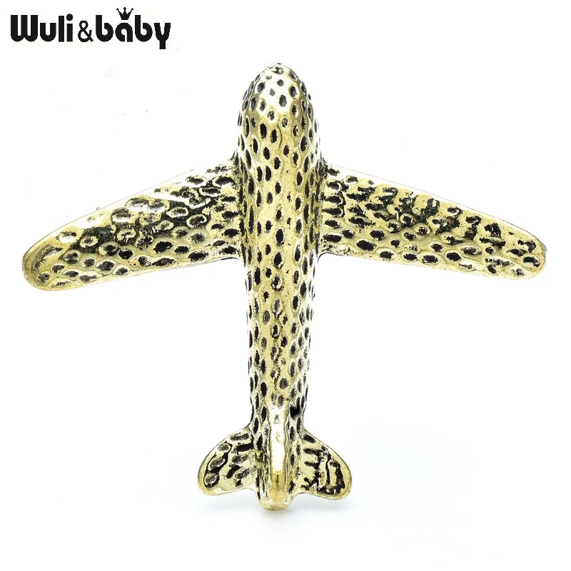 

Wuli&baby Vintage Metal Airplane Brooches For Women Unisex Cute Aircraft Party Casual Brooch Pins Gifts