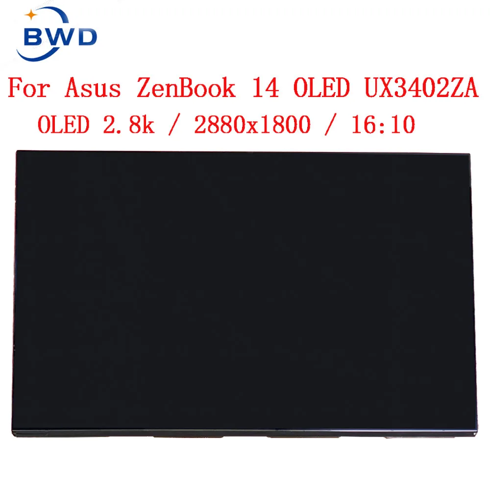 18200-14000000 14 Inch For Asus Zenbook 14 UM3402 UX3402 UX3402ZA OLED LCD Screen QHD 2880*1800 2.8k 100% sRGB Display Panel