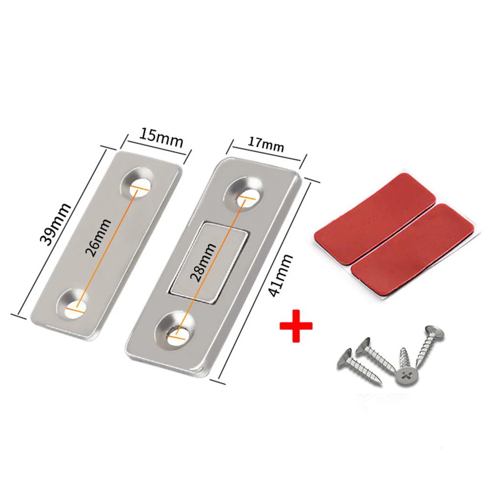 7 pz/set chiusura magnetica in acciaio per ultra sottile per porta armadio armadio più vicino per cassetto, armadio, armadio, bagno, letto