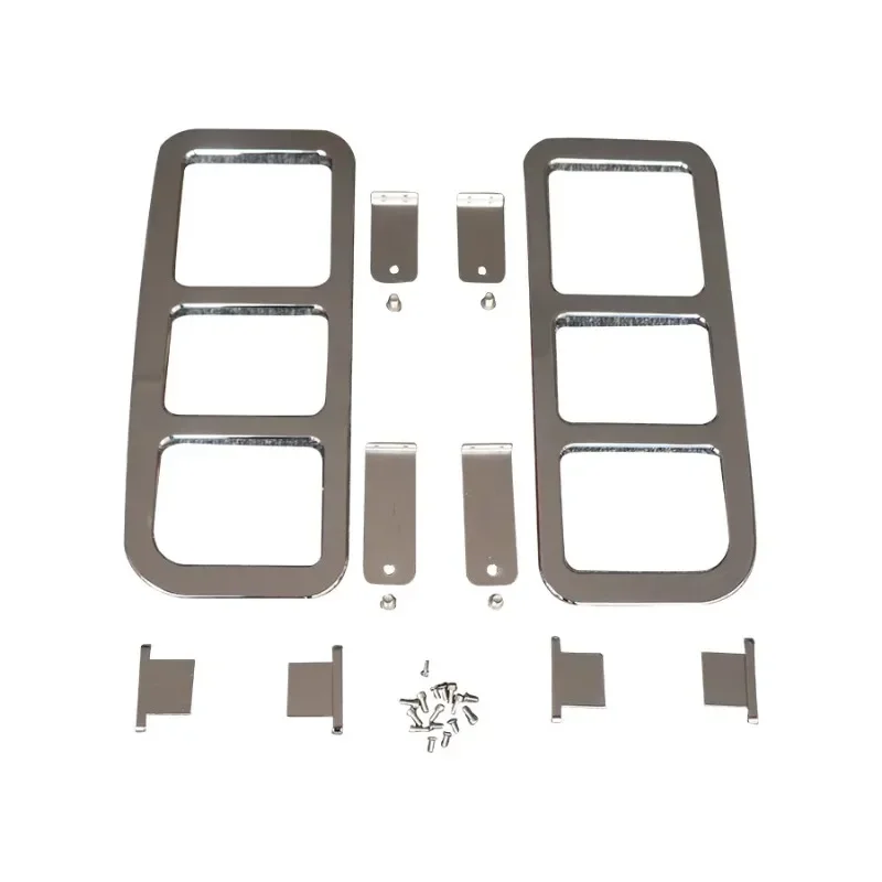 Suitable For Hummer H2 Rear Tail Light Shield HUMMER Aluminum Alloy Plating Tail Light Frame Pair Of Polished Plating