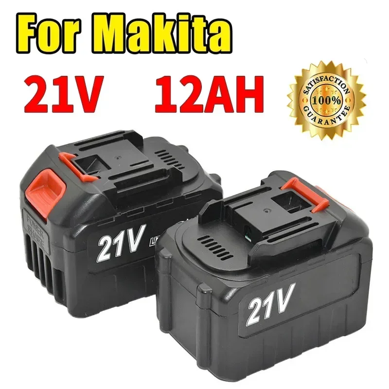 

21V 12AH 9AH High-power Rechargeable Lithium-Ion Battery for Makita 18V 20V Cordless Dirll/Brushless Wrench/Screwdriver EU Plug