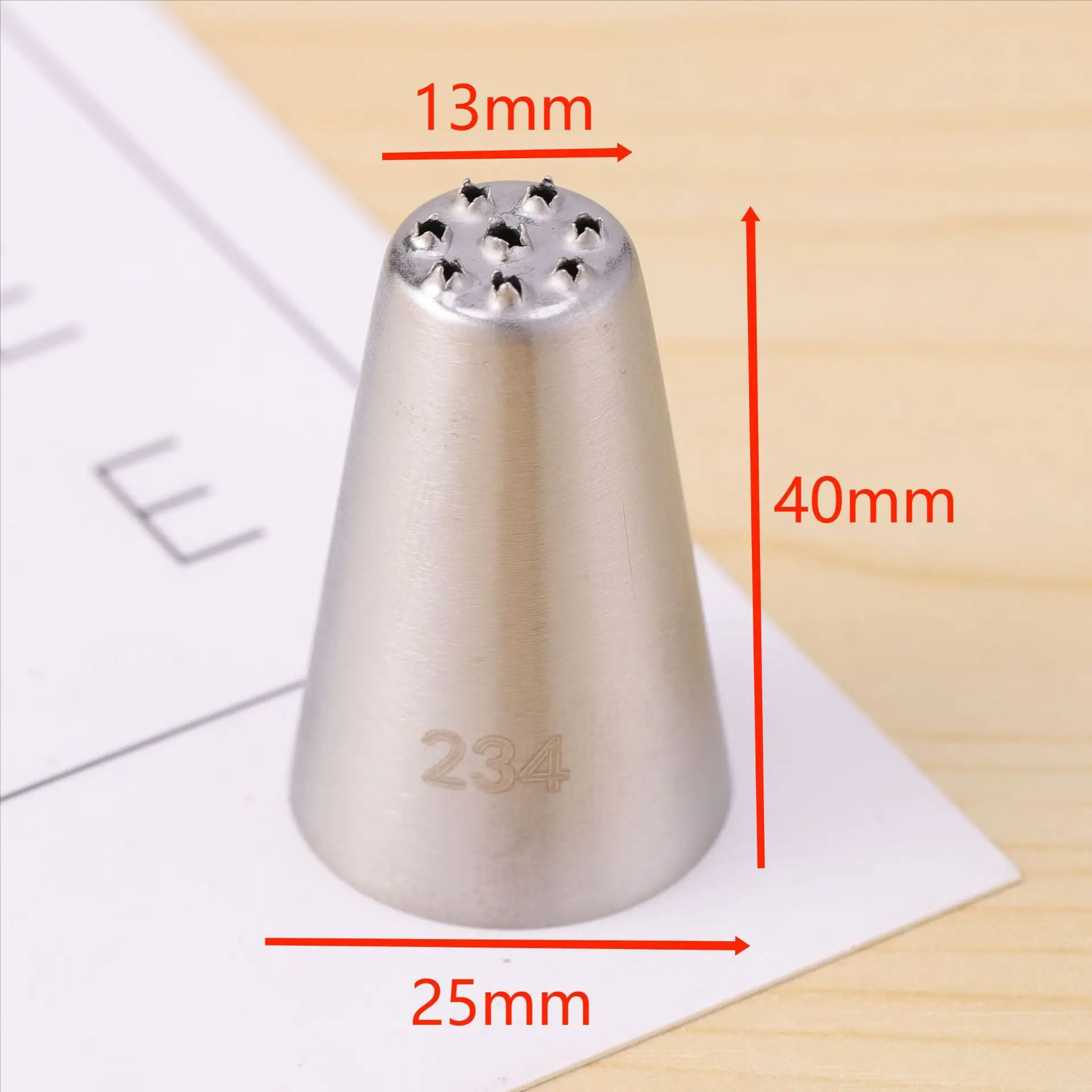 #234 Multi-Open Nozzle Tip Stainless Steel Icing Piping Tips Cake Cream Decorating Mouth For Grass Cupcake Mont Blanc Cup Cake