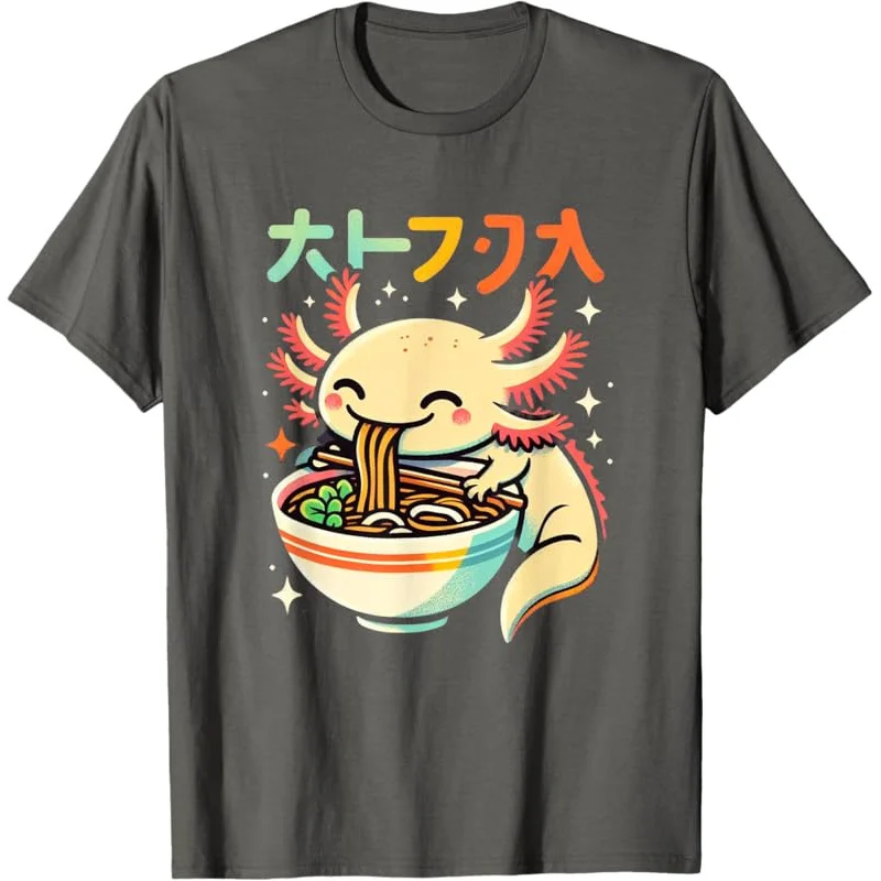 Axolotl Ramen Kawaii Neko Japanse noedels esthetische T-shirt