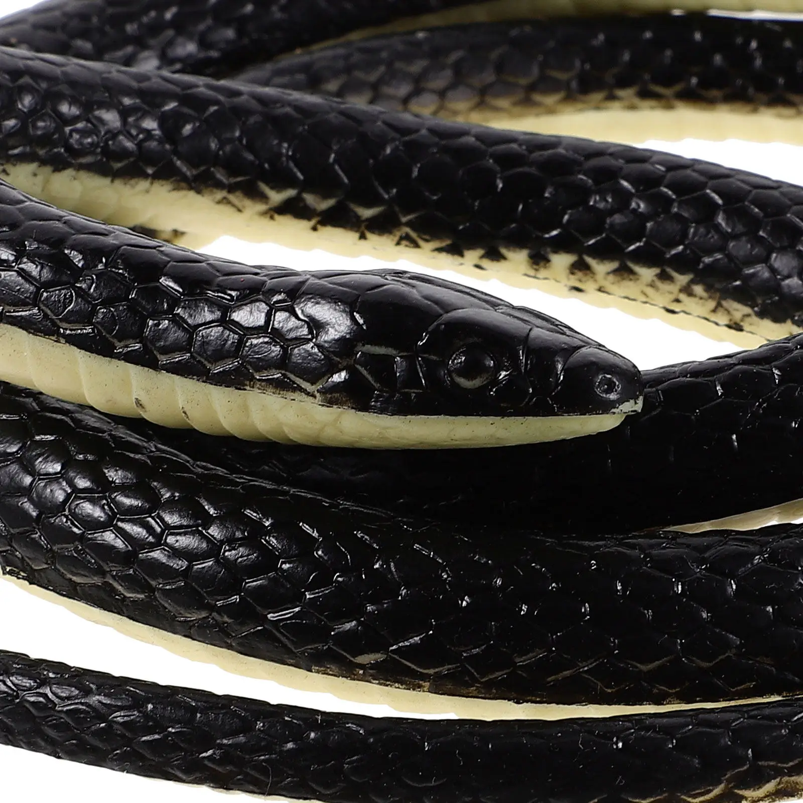 1Pcs Lifelike Artificial Snake Prop Bright Design Coiled Stay-Put Prank Prank for Halloween Garden Simulation Snake