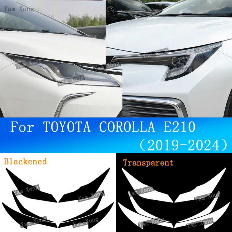 

Auto Front Lamp Transparent Protective For TOYOTA COROLLA E210 Exterior Anti-Scratch Film Headlight Light Black Wrap Cover Films