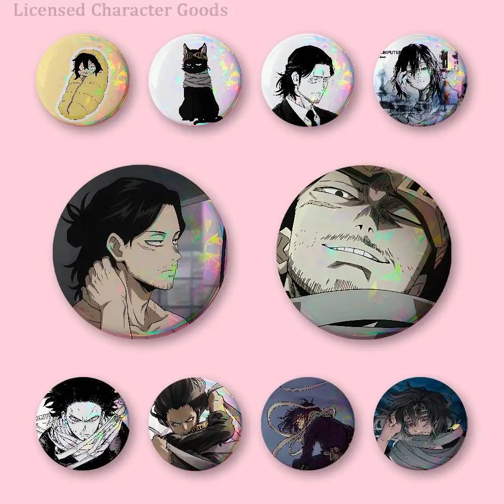 

S-Shota A-Aizawa Enamel Pin Tinplate Round Brooch Cosplay Nijigen Otaku Culture Badges 58mm 44mm 32mm 75mm 25mm