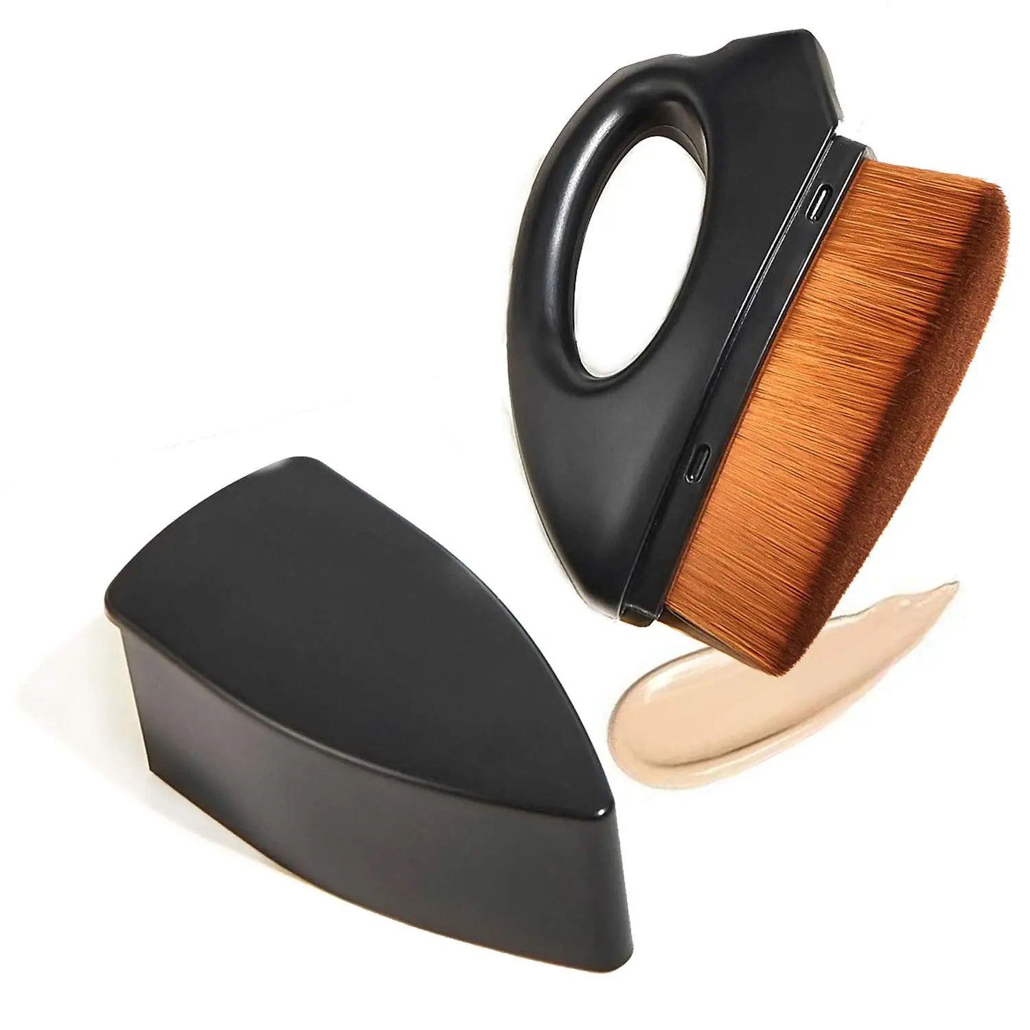 Mini pennello per fondotinta in ferro con pennelli per trucco per fondotinta liquido Pennello per fondotinta in polvere BB Cream Strumento per trucco cosmetico