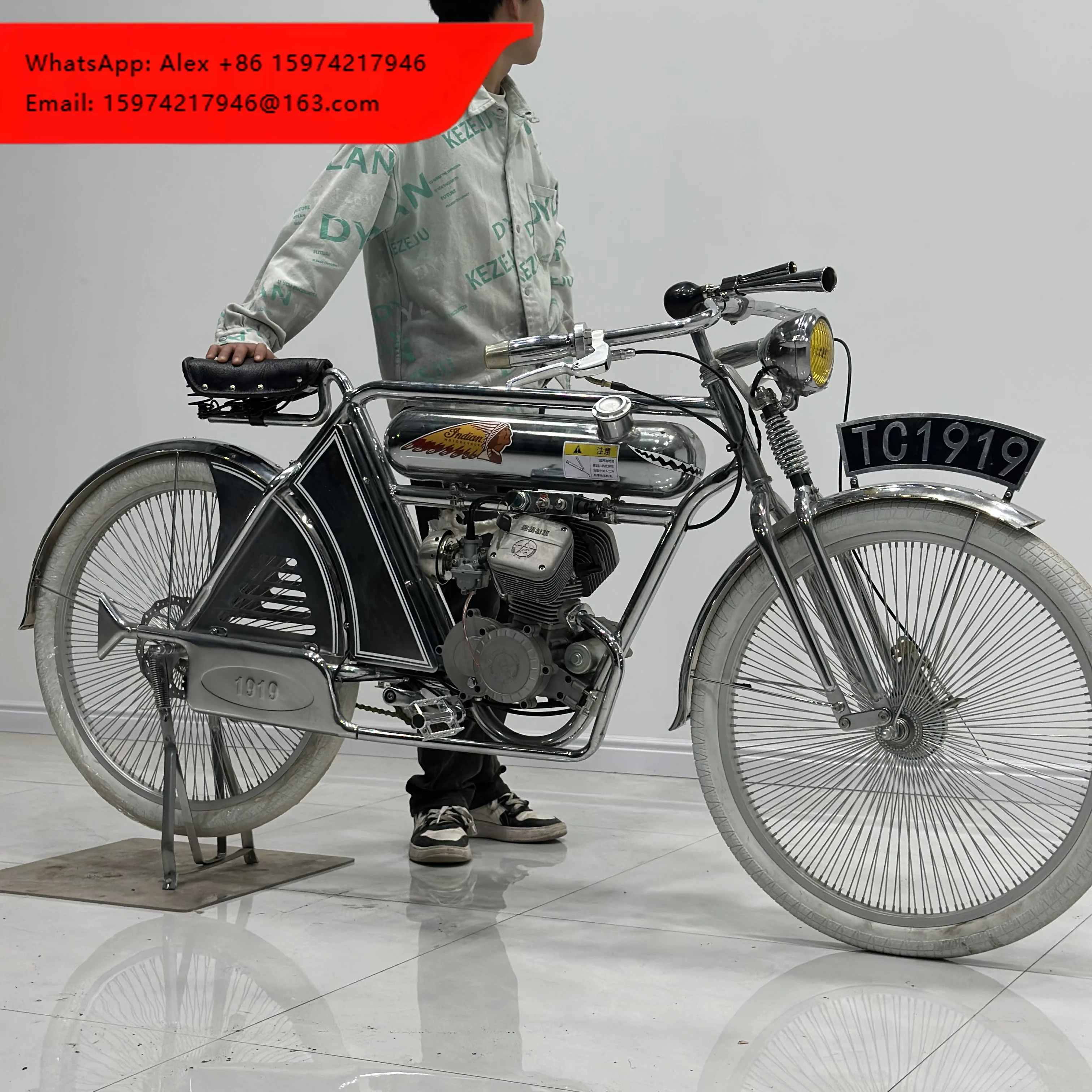 Street Fighter - Indian Style - Two-stroke V-cylinder 70cc Dual Cooling Engine Second-hand Street Motorcycles