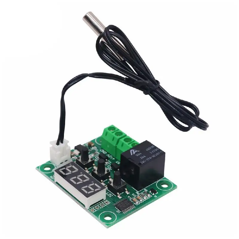 W1209 LED Digital Thermostat Temperature Switch Module with NTC Sensor DC 12V heat cool temp On/Off Controller DIY electronic