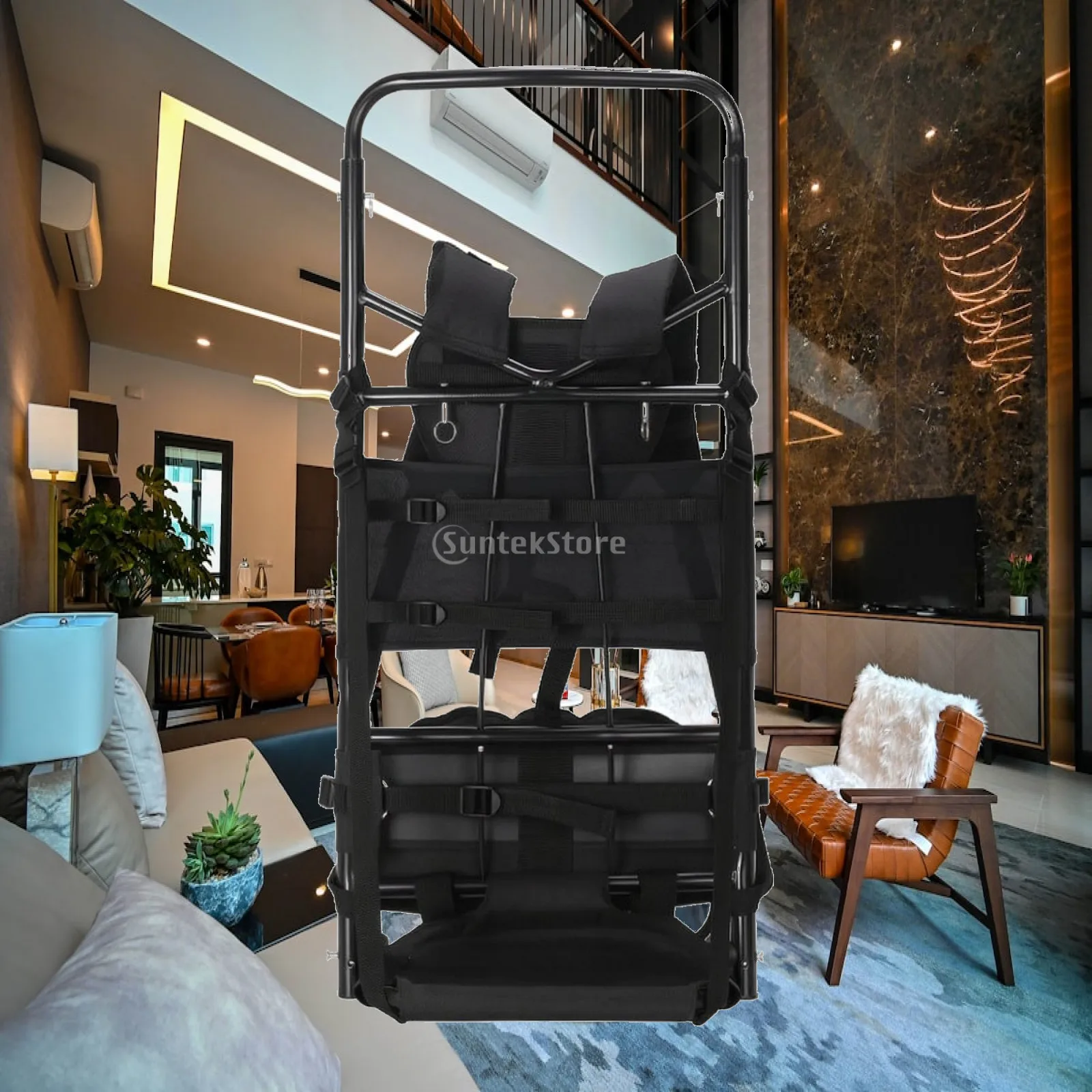 Backpack Frame Carrier with Load Platform Ergonomic External Frame Backpack Carrier Lightweight Padded for Hikers, Hiking
