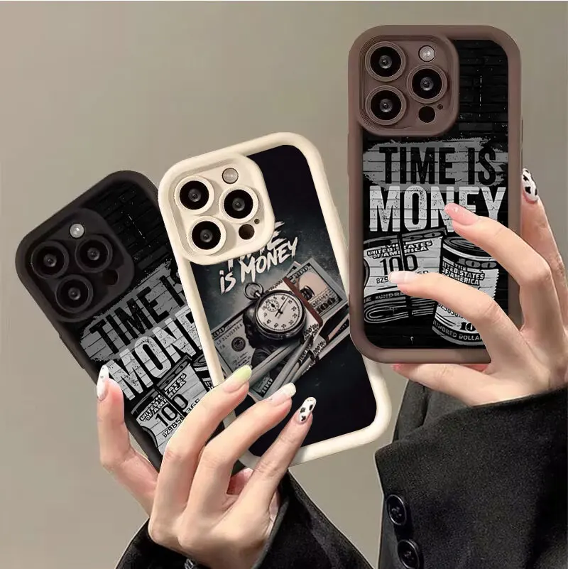 

Чехол для телефона Time Is Money для Motorola MOTO Edge 40 50 60 Pro Fusion Ultra G85 G35 G75 G05 G84 G15 G34 G54 E14 E13 E40 Soft Cover