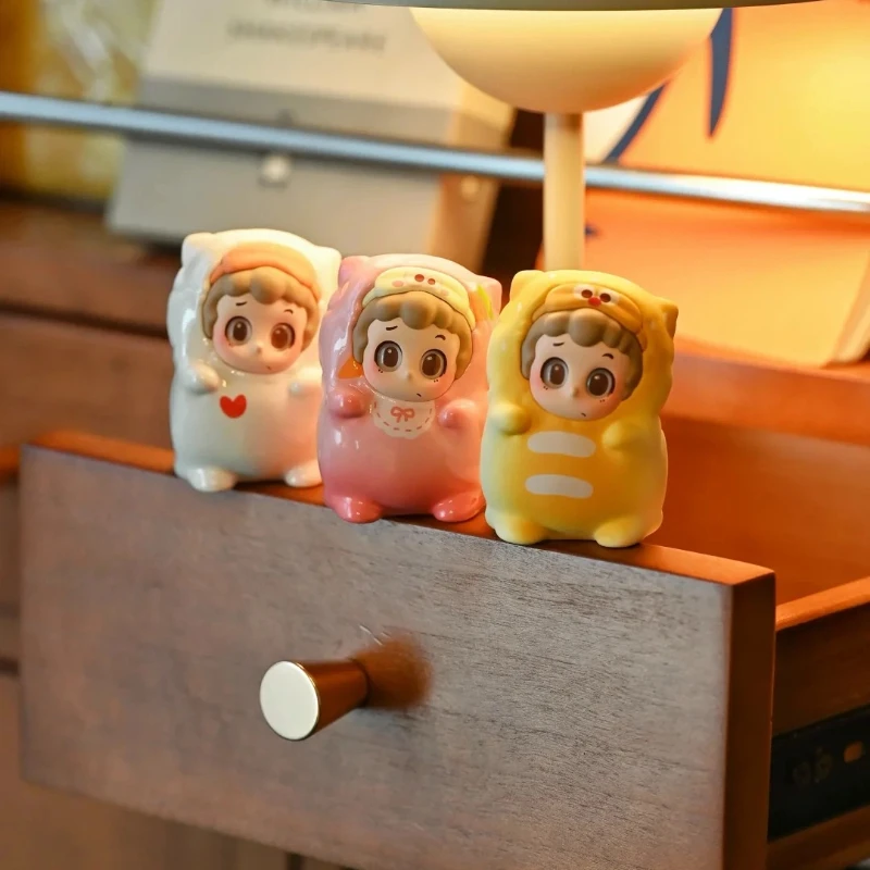 กล่องสุ่มฟิกเกอร์ไวนิลขนาดเล็ก ซีรีส์แฟนซีอัพ พินี่ สลีปโอเวอร์ รุ่น Q-Version ของเล่นน่ารักทันสมัย ตกแต่งโต๊ะทำงาน ของขวัญเซอร์ไพรส์ กล่องปริศนา