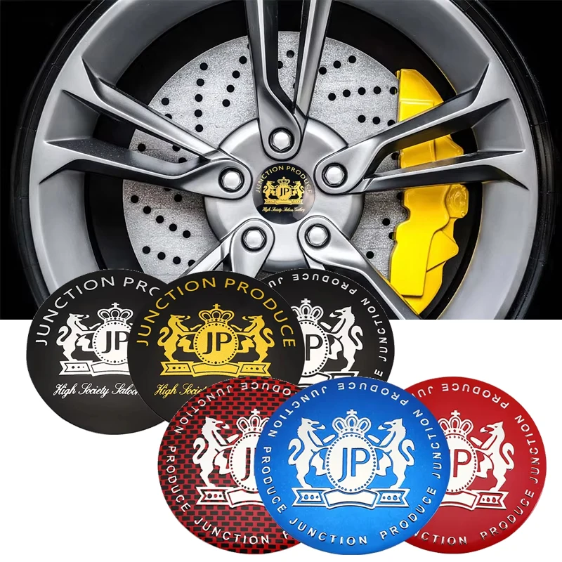 4PCS 56+60MM JP Emblem Universal Car Badge Wheel Center Hub Caps Sticker Rim Cover Auto Decoration Accessories