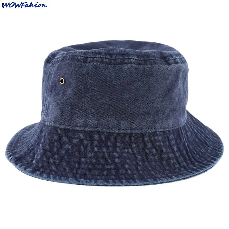 Fisherman's Hat for Women Summer Japanese Washed Denim Bucket Hat Unisex Bob Caps Hip Hop Gorros Men Panama Windproof Bucket Hat