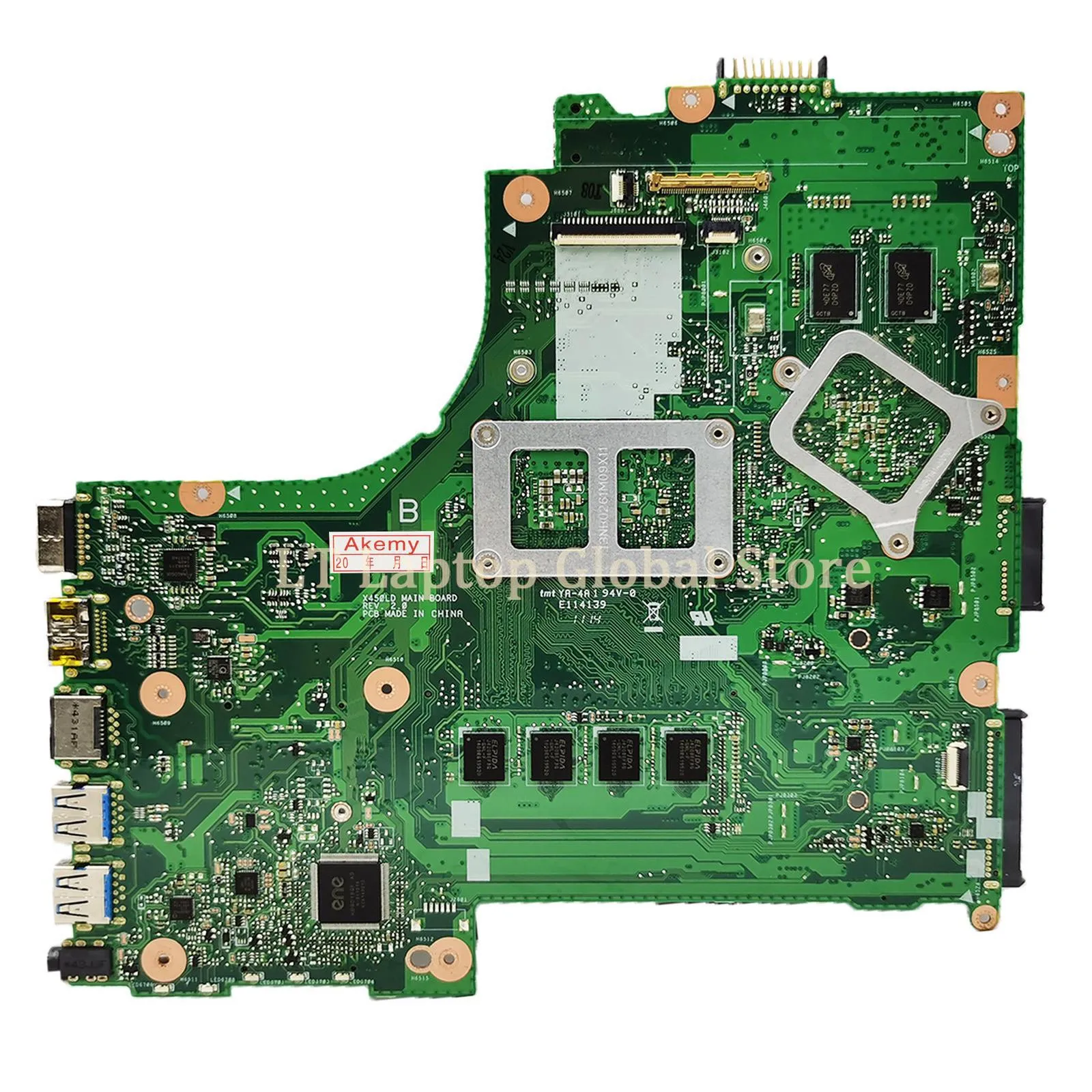 Notebook MAINboard UNTUK ASUS X450LD A450LD P450LD K450LD F450LD X450LA Laptop Motherboard I3 I5 I7 CPU RAM/4GB UMA/GT820M