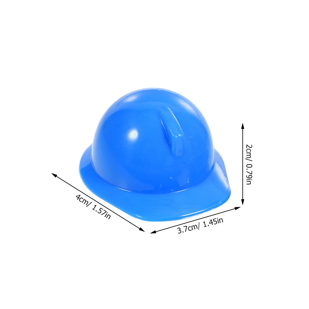 30pcs Miniature Construction Hats Mini Safety Hard Hat For Dress Up Worker Birthday Party Supplies Tiny Cake Topper Decor