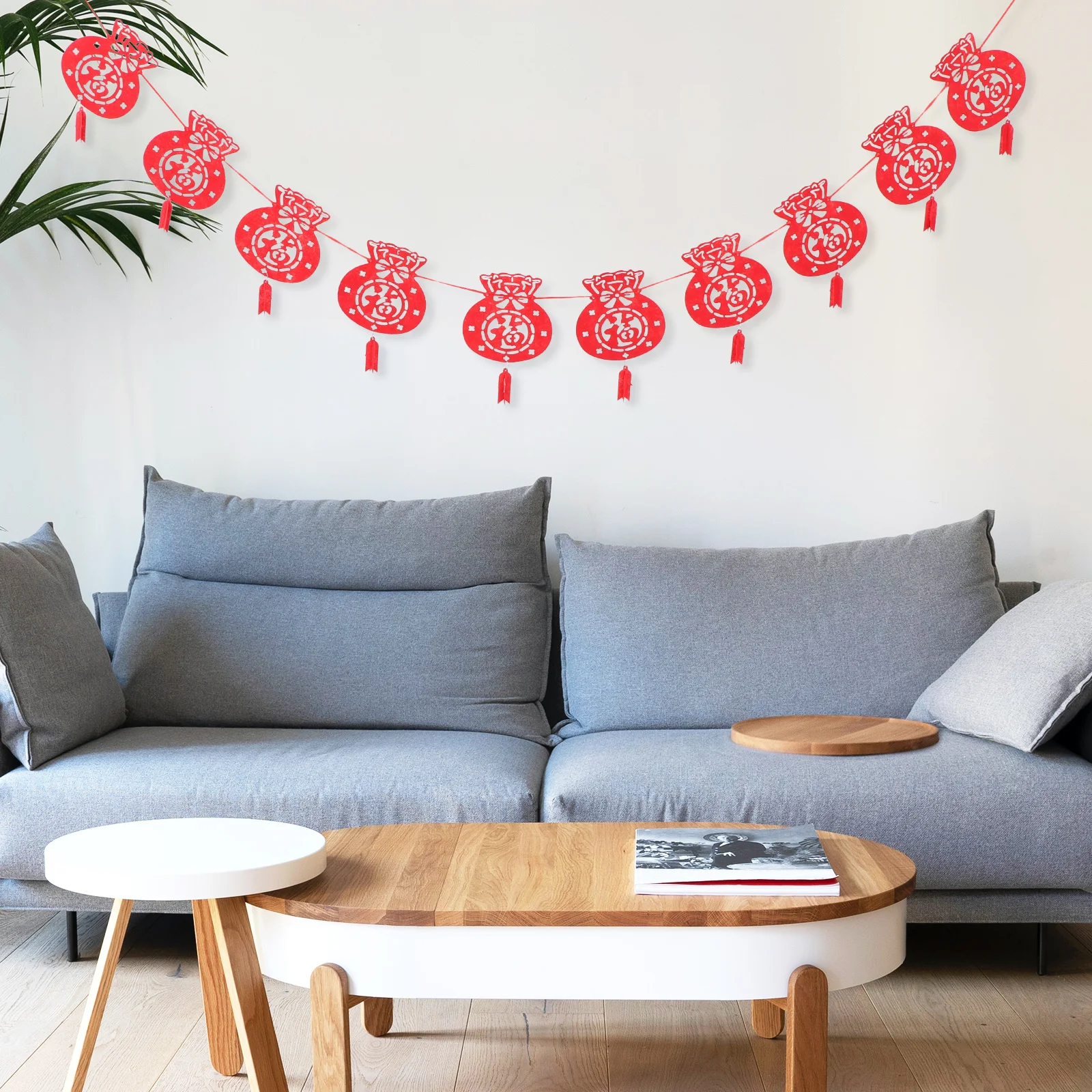 

3Pcs New Year Banners Creative Hanging Flags Party Decorations Spring Festival Pendants Wall Ceiling Hanging Banner Decors New