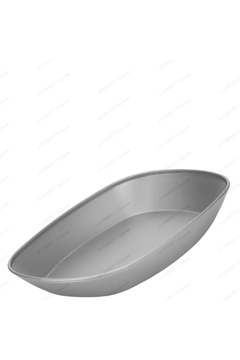 

Titanium Plate Camping BBQ Fish Plate Ultra-Lightweight Stackable and Portable Health-Grade 106g Salad Plates