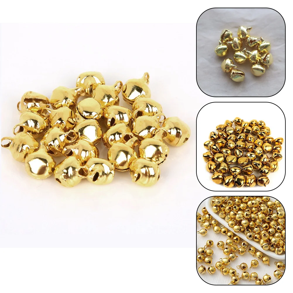 Party Essential  Gold Jingle Bells  Pre Punched Hole for Easy Hanging  Great for DIY Crafts  Toy Jewelry Accessories